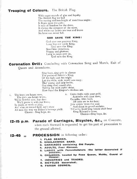Coronation Celebration 1902 p3.jpg - Program for Long Preston Coronation Celebration 1902 - page 3